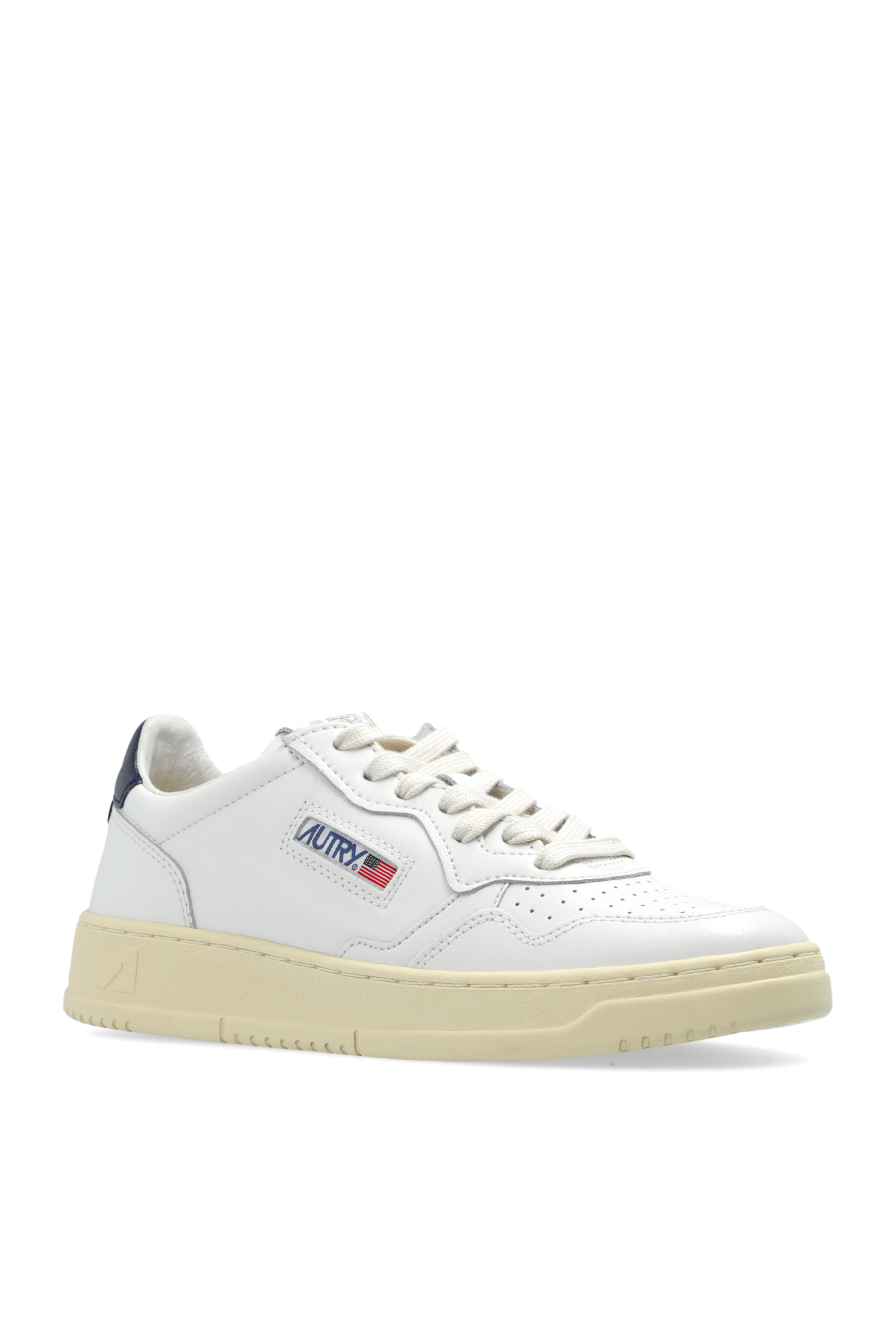 ★送料無料★AUTRY WOMENS MEDALIST LOW SNEAKERS AULW LL12 Autry Medalist Low Sneakers In Silk And Off White Suede